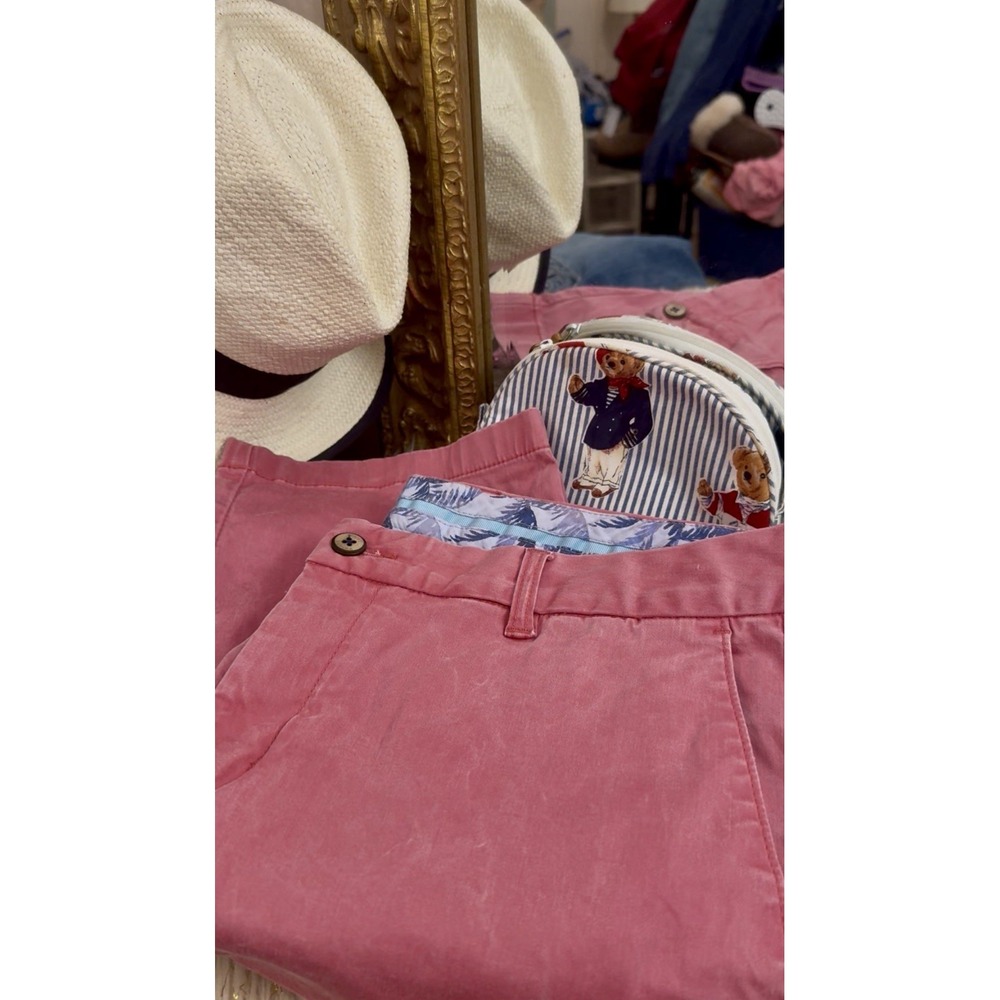 Tommy Bahama Borocay Coral Pink Chino Pants 34x32 Straight Prep Luxury - Picture 9 of 16